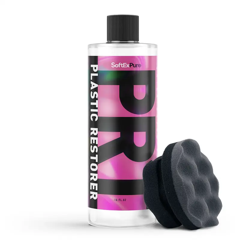 SoftExPure Plastic Vinyl Rubber Touch Dressing 2 16oz Vegan Car Tire Shine Applicator Total Interior Cleaner Protectant Safe for Cars Trucks SUVs Jeeps Motorcycles RVs & More Wax Protection Multi-Surface Cleaning Quick Detailer - Vehicle