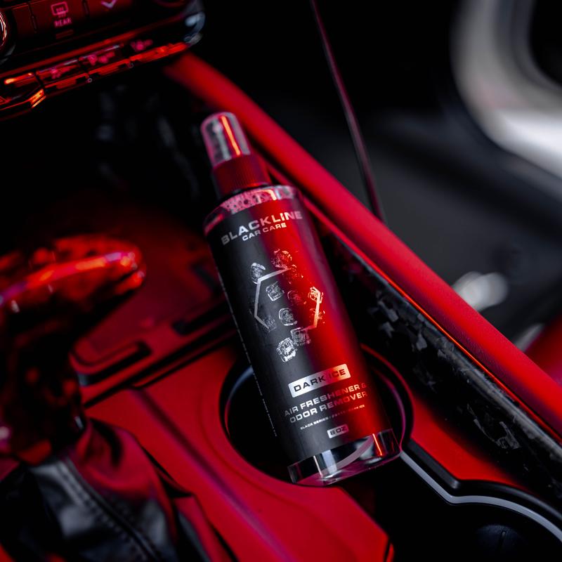 BLACKLINE 8oz Car Air Freshener - Lasts 1-2 days, Made For Daily Use. Choose from Dark Ice, Ocean Breeze, Mahogany Teakwood, or Sour Cherry scents.