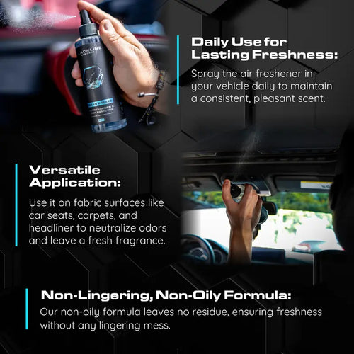 BLACKLINE 8oz Car Air Freshener - Lasts 1-2 days, Made For Daily Use. Choose from Dark Ice, Ocean Breeze, Mahogany Teakwood, or Sour Cherry scents.