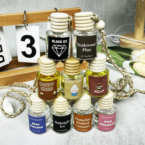 Car Air Fresheners Hanging Scent Oil Diffuser,8ML Nature Frangrance Friut Juciy Perfume Last Long Time For Car & Live Gifts Springtok Black ICE