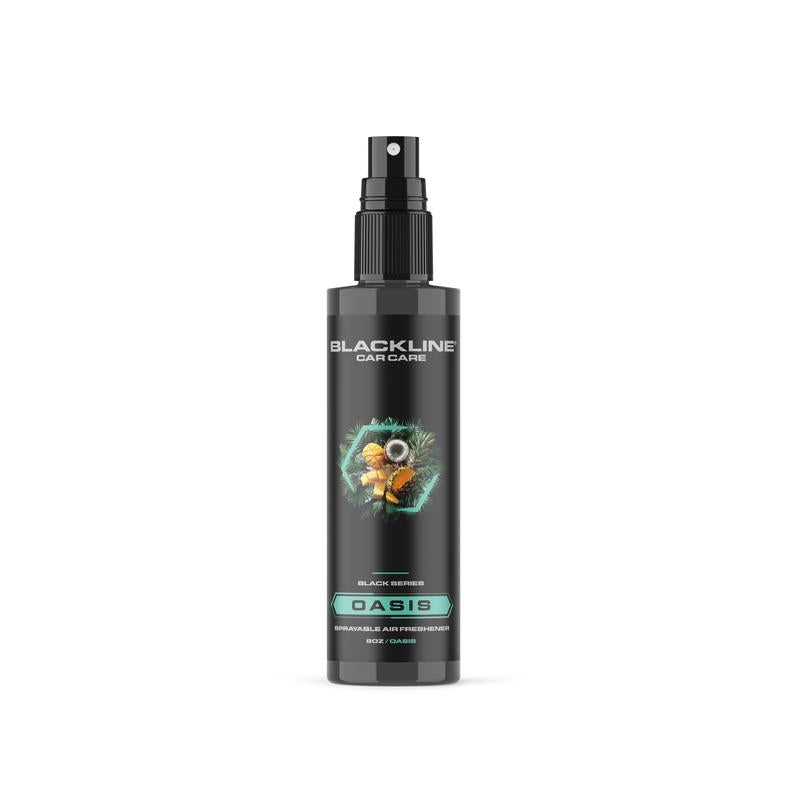 BLACKLINE 8oz Car Air Freshener - Lasts 1-2 days, Made For Daily Use. Choose from Dark Ice, Ocean Breeze, Mahogany Teakwood, or Sour Cherry scents.